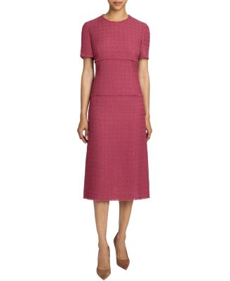 Giulia Short Sleeve A-Line Tweed Dress