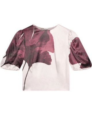  Women's Floral Print Short Sleeve Top