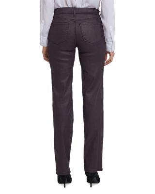 Marilyn Coated High Rise Straight Jeans