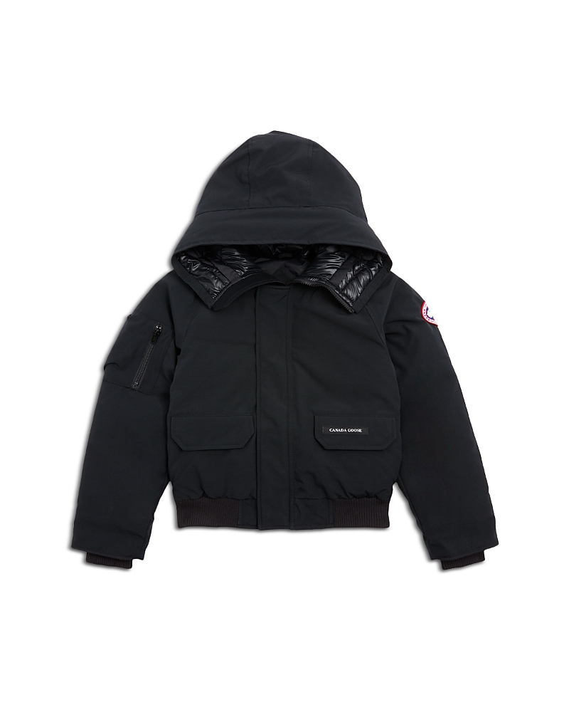 Canada Goose Unisex Youth Chilliwack Down Bomber Coat Big Kid In Black