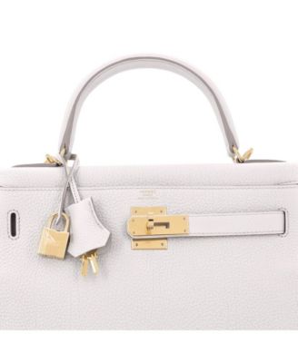 Kelly 28 Handbag Light Togo with Gold Hardware