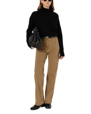 Clea High Rise Straight Jeans in Camel