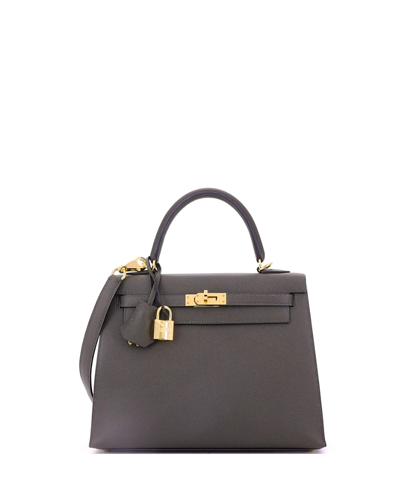 Pre-owned Pre-owned Hermes Hermes Kelly 25 Handbag Green Epsom With Gold Hardware