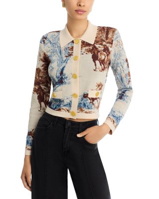 Osiris Jacquard Collared Cardigan