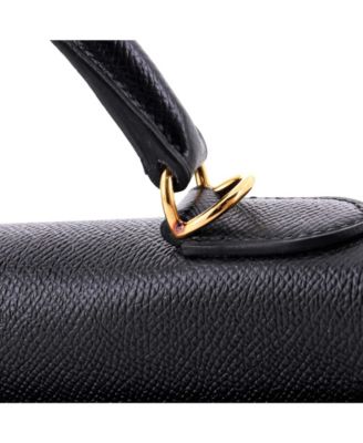 Kelly 32 Handbag Black Epsom with Gold Hardware