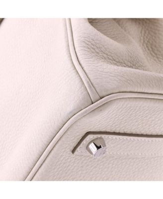 Birkin 30 Handbag Light Clemence with Palladium Hardware