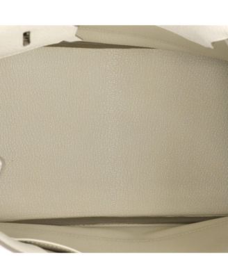 Birkin 30 Handbag Light Clemence with Palladium Hardware