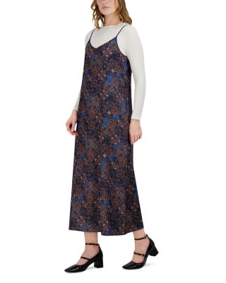 A Line Satin Slip Dress