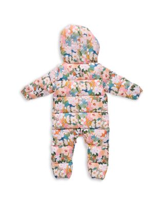 Girls' Floral Ruffle Trimmed Quilted Down Snowsuit - Baby