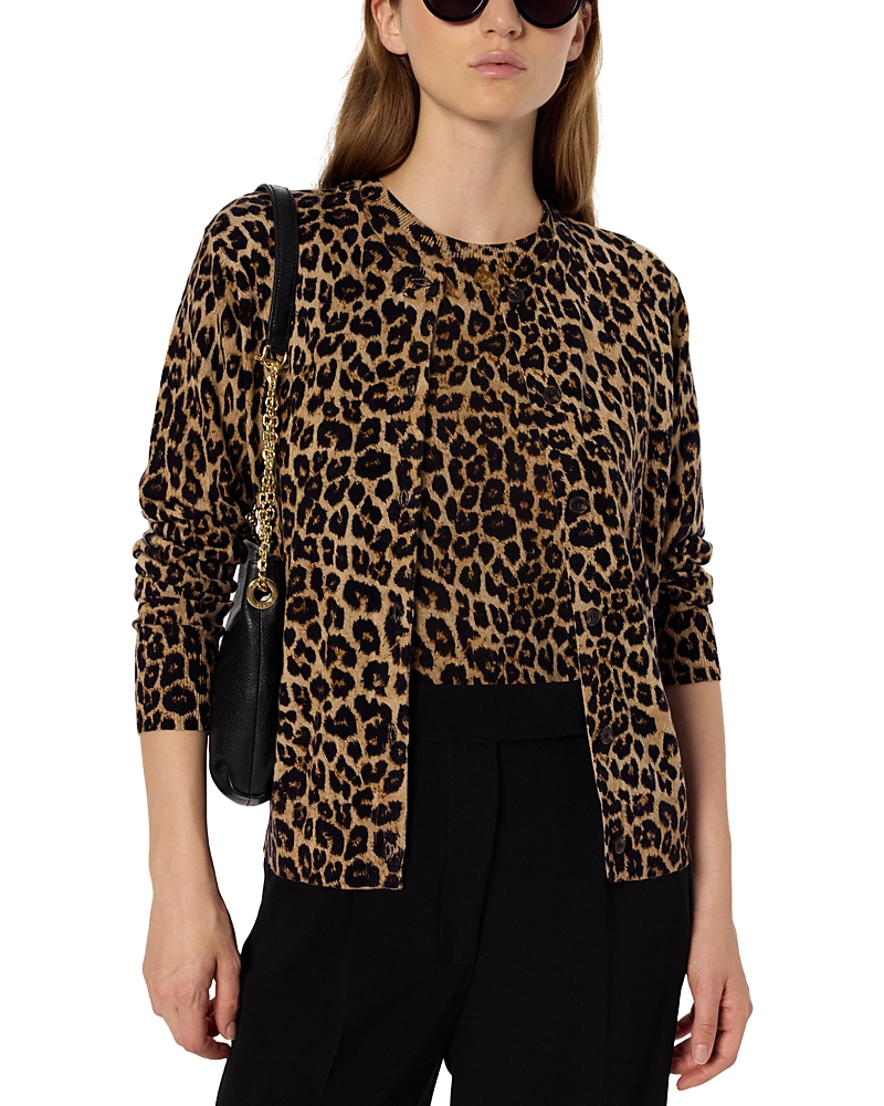 Gerard Darel Elodie Cardigan In Animal Print
