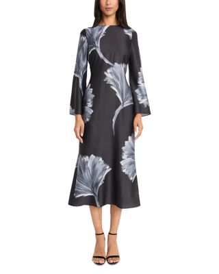 Printed Long Sleeve Dress