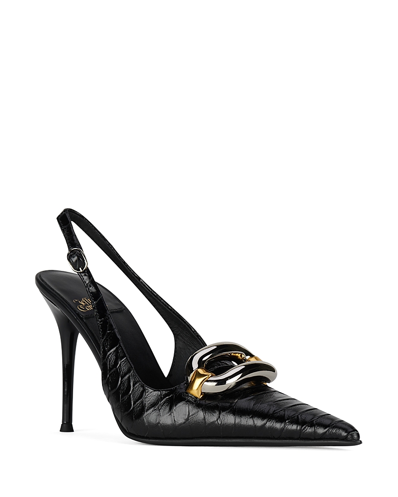 Jeffrey Campbell Enterprise Pointed Toe Slingback Pump In Black
