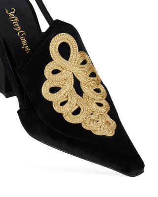 Women&#39;s Huzzah Embroidered Slingback Pumps