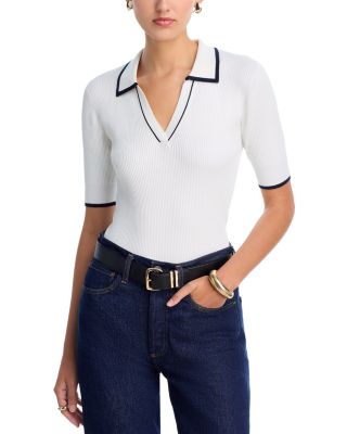 Elbow Sleeve Polo Top - Exclusive