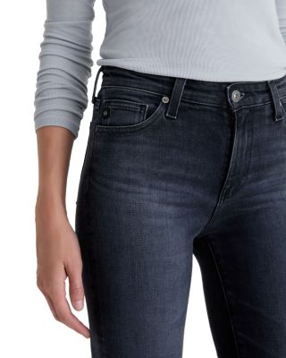 Mari Mid Rise Slim Straight Jeans in Glitch