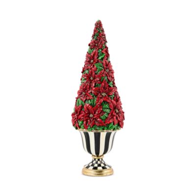 Illuminated Poinsettia Tabletop Tree