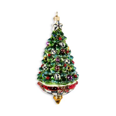 Tree Spinning Top Glass Ornament