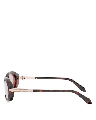 Serpenti Viper Oval Sunglasses, 51mm