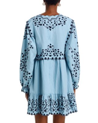 Frances Embroidered Mini Dress