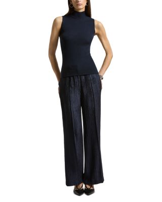 Burnout Stripe Wide Leg Trousers