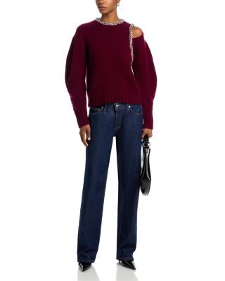 Monroe Wool-Blend Round Neck Pullover Sweater  