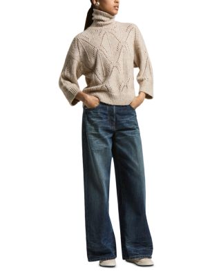 Turtleneck Open Knitted Sweater