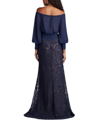 Azura Off-Shoulder Blouson Embroidered Gown