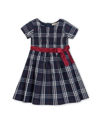 Girls&#39; Organic Smocked Short Sleeve Poplin Dress - Little Kid, Big Kid