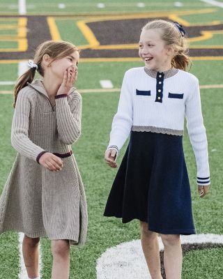 Girls&#39; Organic Mock Neck Henley Sweater Dress - Little Kid, Big Kid