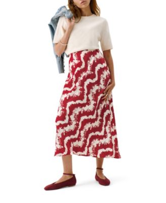 Women's Abstract Floral Print Slip Skirt