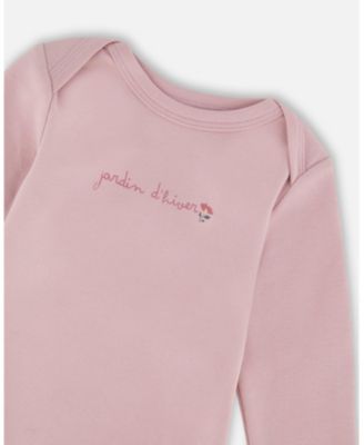 Girls' Organic Cotton Long Sleeve Romper - Baby