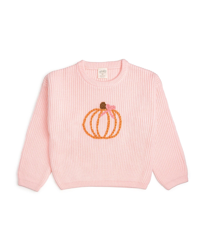 Sweet Wink Pumpkin Knit Sweater In Pink