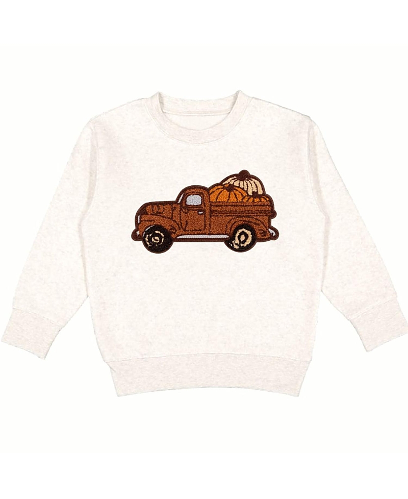 Sweet Wink Fall Truck Patch Sweatshirt In Neutral