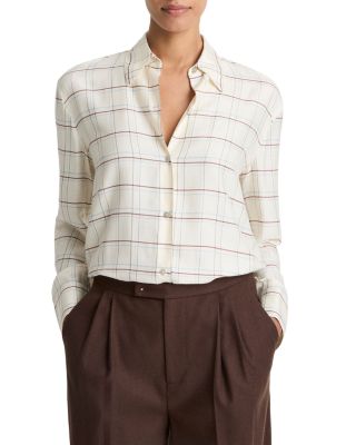 Checked Plaid Button Front Shirt