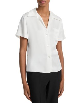 Silk Short Sleeve Blouse