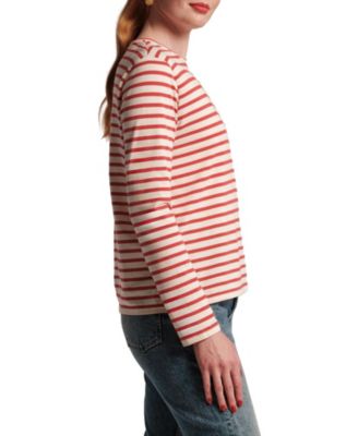  Women&#39;s Long Sleeve Striped T-Shirt