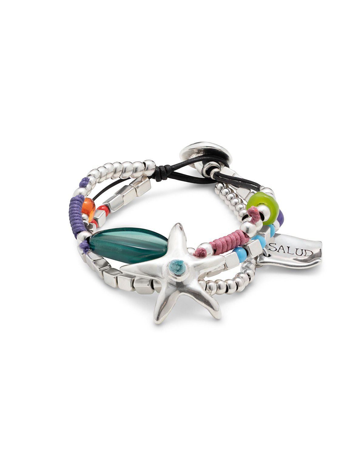 UNOde50 Silver-Plated Beaded Bracelet With Beads and a Star