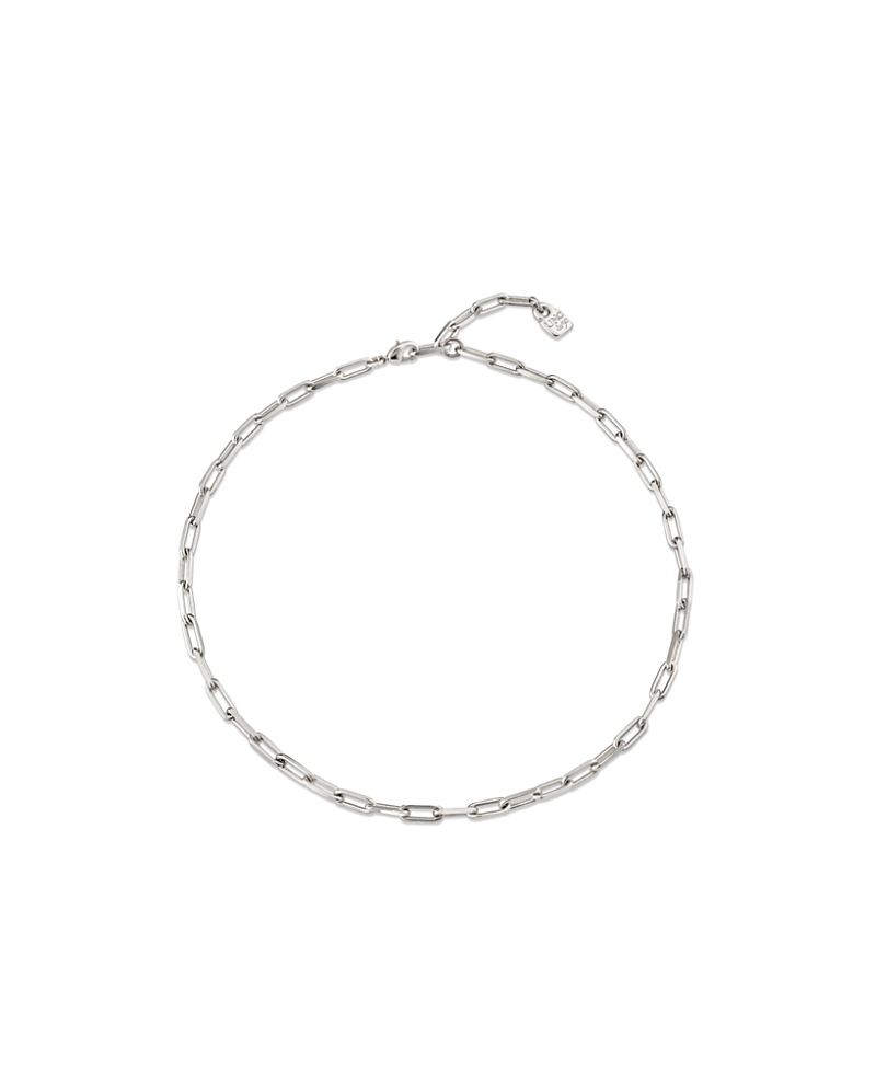 Unode50 Sterling Silver Plated Short Chain In Metallic