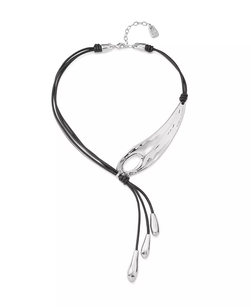UNOde50 Fringed Leather Whip Necklace