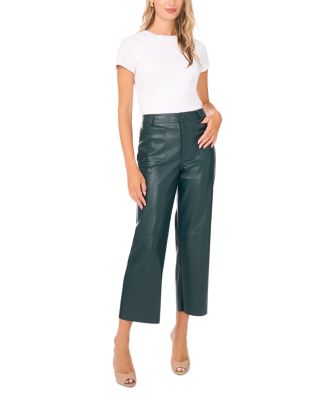Faux Leather Cropped Pants
