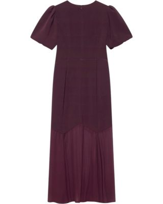 Women's Sheer Detail Maxi Dress