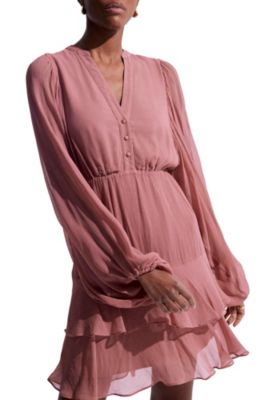 Women's Ruffle Boho Mini Dress