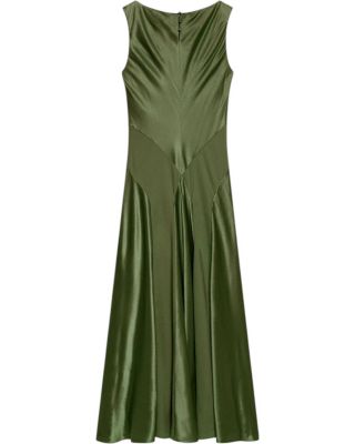 Women's Panelled Satin Maxi Dress