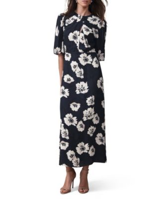 Women's Garden-Print Midi Dress