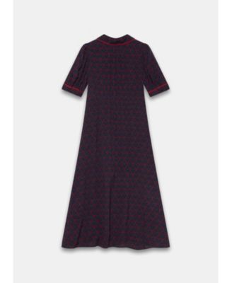 Women's Heart Print Midi Dress