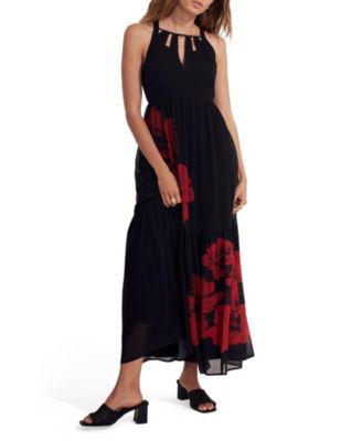 Women's Floral Keyhole Maxi Dress