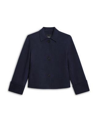 Wool &amp; Cashmere Boxy Cuffed Jacket 