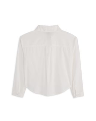 Girls' Poplin Woven Roll Front Shirt - Big Kid