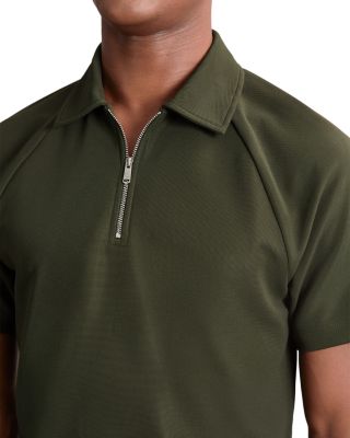 Textured Zip Polo Shirt