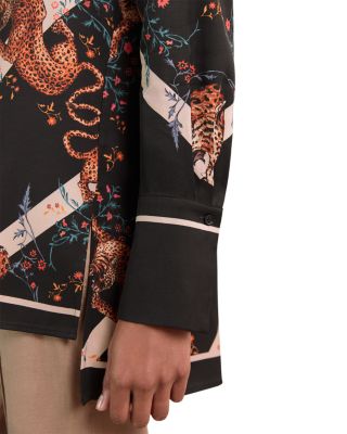 x ALICE CANALE Hila Scarf Placed Tiger Shirt - Exclusive